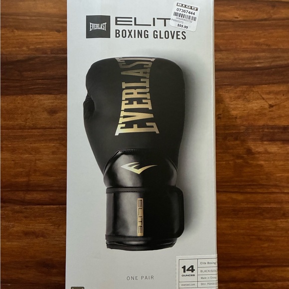 Everlast Other - Everlast Elite Boxing Gloves - Black and Gold